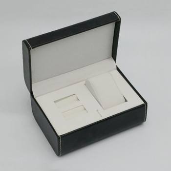European-style PU leather watch box flip watch box single earring ring jewelry set box gift box packaging storage box