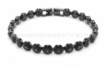 Black crystal roman gun black bracelet
