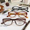 Korean Style Teaming Cat Glasses Frame 2024 New Slimming Vintage Myopia Glasses Women's Plain-made Glasses Frame Men's Glasses