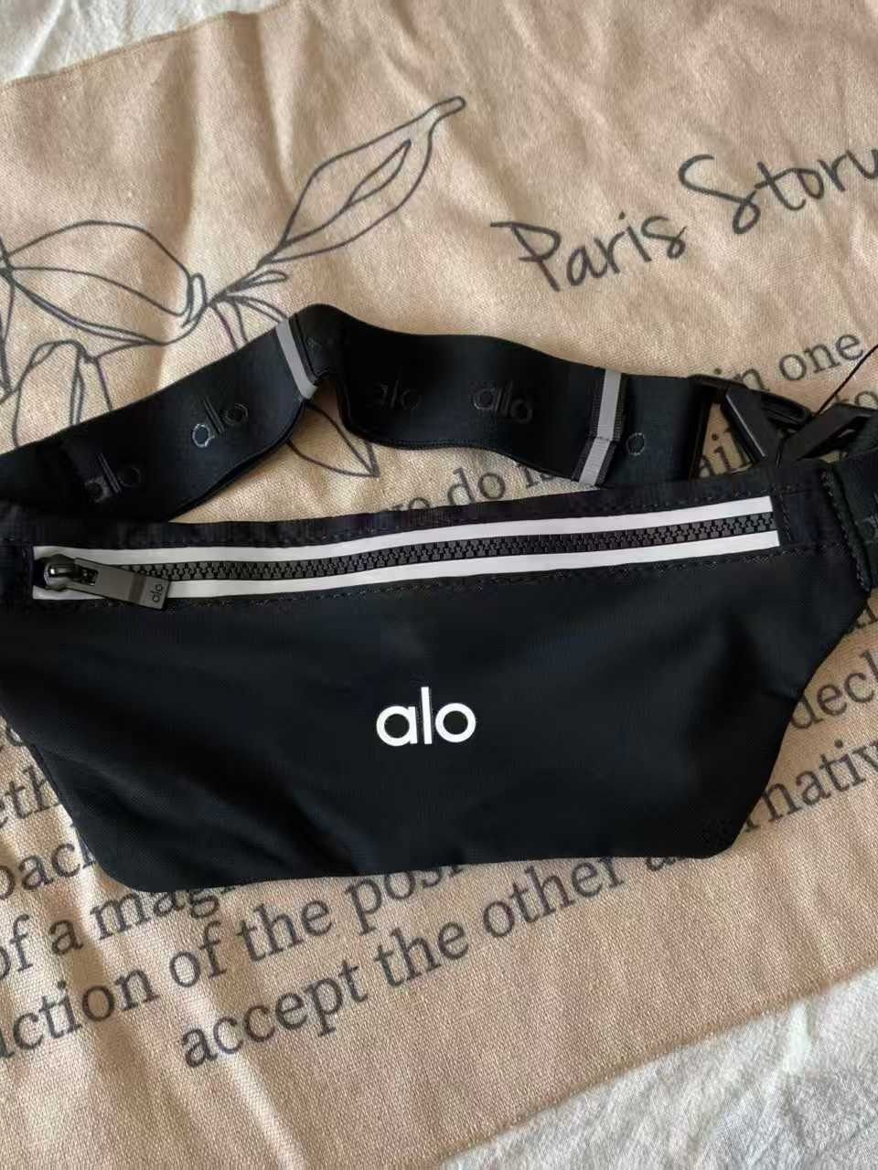 Alo Cross-Border New Outdoor Men's and Women's Fitness Sports Bag Transparent Mesh Dry Breathable Running Portable Waist Bag