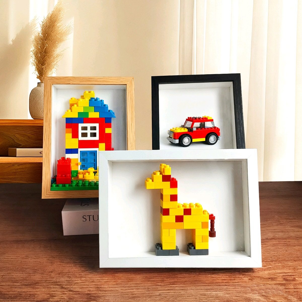 Dried Flower Photo Frame Stone Shell DIY Hollow Stereo Specimen Plant Clay Framed Table Picture Frame Stereo Decoration