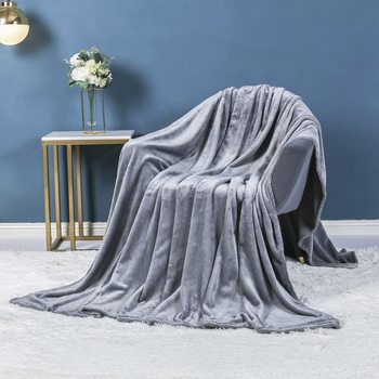2025 New Plain 200g Flannel Blanket Pure Color Blanket