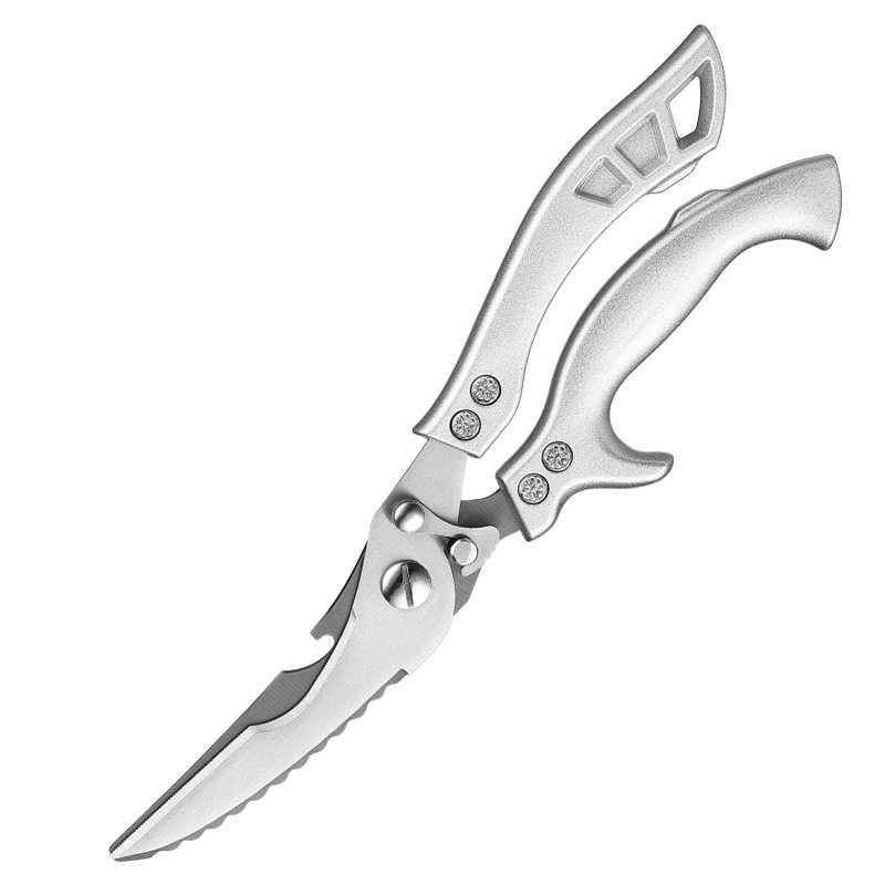 Stainless steel multifunctional special chicken bone scissors sharp powerful scissors goose duck food kitchen scissors multi-purpose kitchen scissors