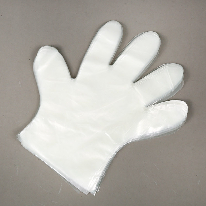 Disposable TPE gloves thickened plastic transparent matte elastic TPE disposable catering household cleaning gloves