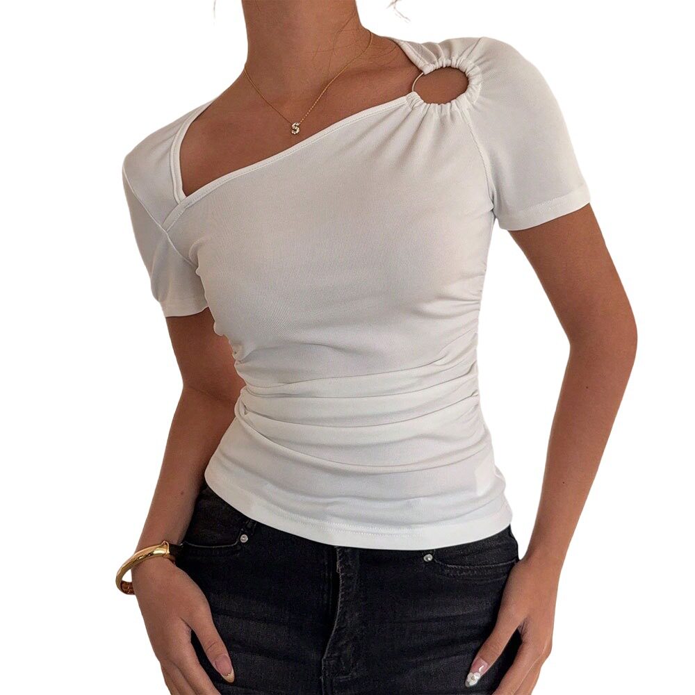 Slim Fit Short Sleeve T Shirt Solid Color Casual Style Summer Wear Wholesale Available private label