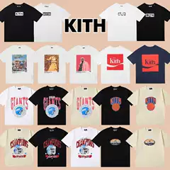 Kith Classic Small Logo Small Label Godfather Coke Joint Simple Fashion Couple Men and Women Short-Sleeved T-Shirt