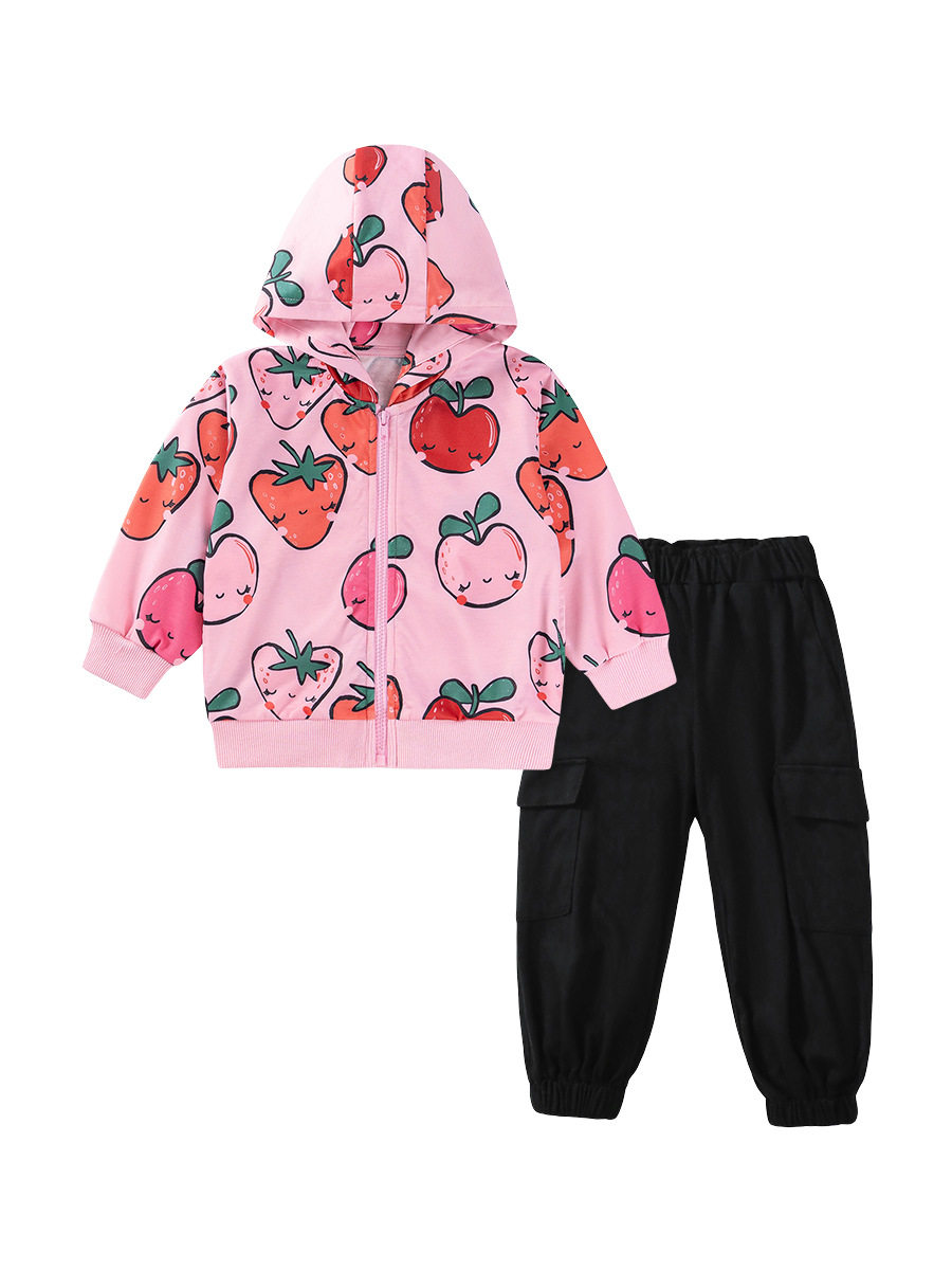 Source Factory Girls' Hoodie Wholesale, Autumn Cartoon Long-sleeve Kids' Top, Zippered Hooded Sweatshirt