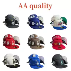 2026 New Model Baseball Cap Cross-Border Hat Flat Brim Large Head Circumference Letter Embroidery Size Yankees Dodgers Foreign Trade In-Stock
