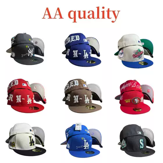 2026 New Model Baseball Cap Cross-Border Hat Flat Brim Large Head Circumference Letter Embroidery Size Yankees Dodgers Foreign Trade In-Stock