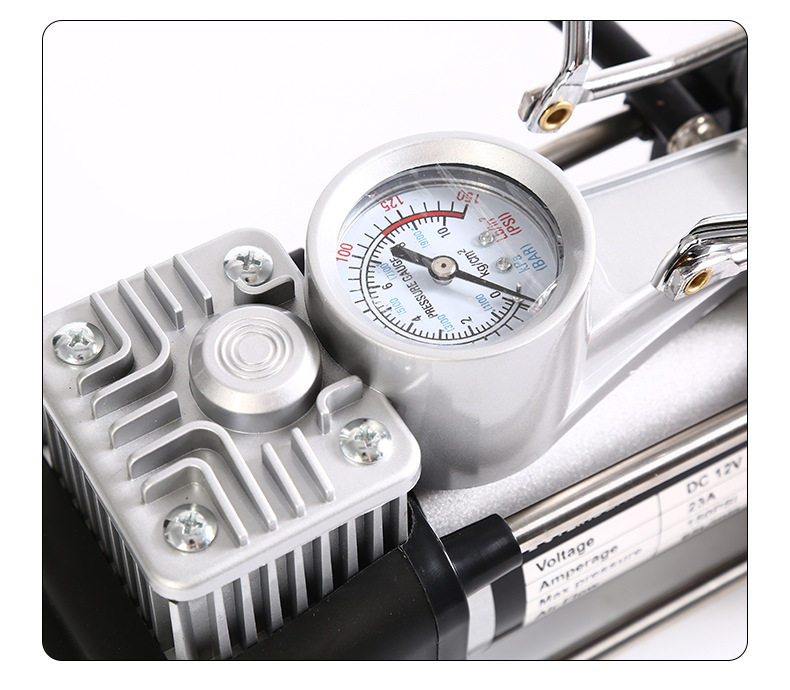 Double cylinder car air pump 12v gift high power car air pump portable car air pump