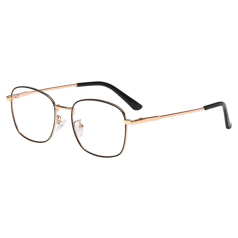 Metal Eyeglass Frames for Men, Photochromic Glasses, Myopia Eyeglass Frames for Women, Light-Sensitive Photochromic Square Frames