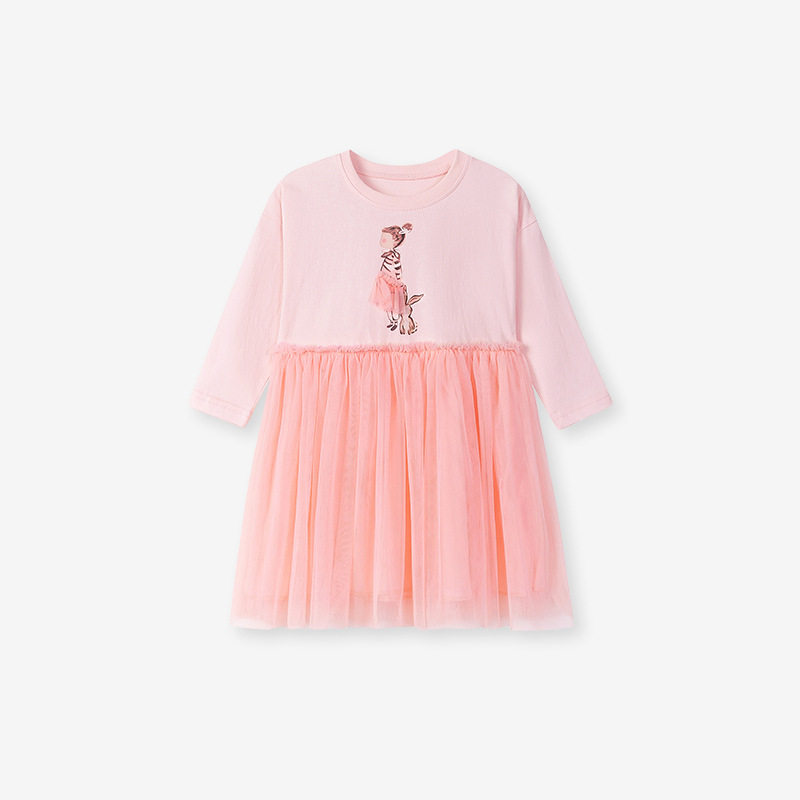 [Style] Kids' Dress, New Autumn Tulle Skirt, Cute Long-sleeve Kids' Dress Wholesale
