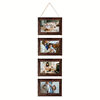 Creative Hemp Rope String Photo Frame Four-Link Combination Hanging Picture Frame Craft Gift Hanging Picture Frame Collage Wall Hanging Photo Frame