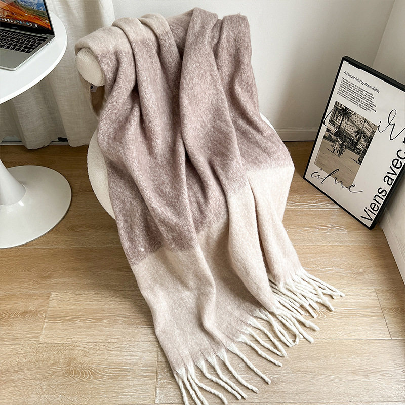2025 simple Nordic style new tassel blanket retro woven blanket bed end blanket bed sofa towel blanket wholesale