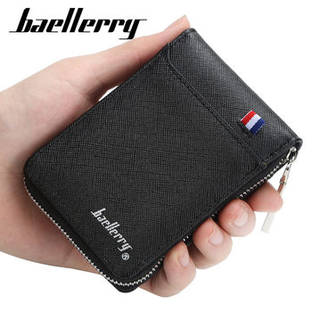 Baellerry Men's Accordion Card Holder Pu Document Holder Stylish Zipper Multi-Card Slot Coin Purse Wholesale Anti-Theft Swipe Protection
