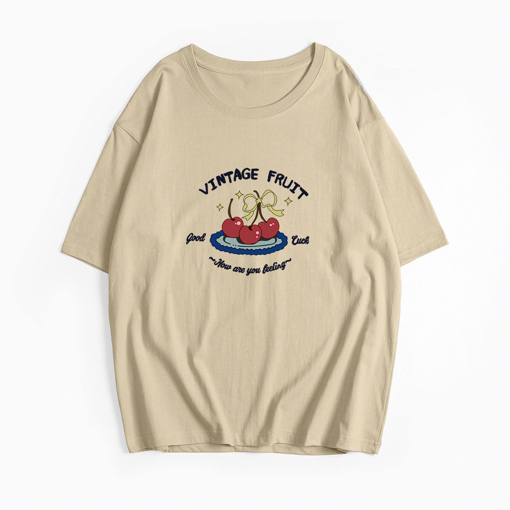 Womens Summer Graphic T Shirt Loose Fit Round Neck Short Sleeve 100 Cotton Casual Everyday Wear Wholesale