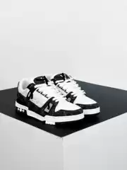 Putian Foreign Trade Pure Original Version Lv-Style Denim High-End Luxury Printed Couple's Comfortable Versatile Casual Sneakers