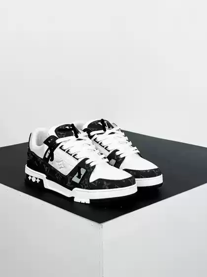 Putian Foreign Trade Pure Original Version Lv-Style Denim High-End Luxury Printed Couple's Comfortable Versatile Casual Sneakers