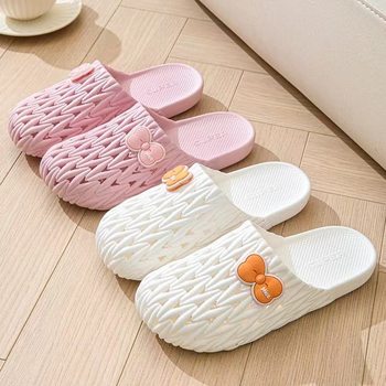 Summer New Hole Shoes Baotou Slippers Women's Non-slip Cute Casual Home Outfit Soft Bottom Bathroom Breathable Sandals