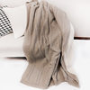 Solid Color Pattern Lambskin Blanket Ins Style Air-conditioned Room Blanket Casual Knitted Blanket Nordic All-match Bed End Blanket