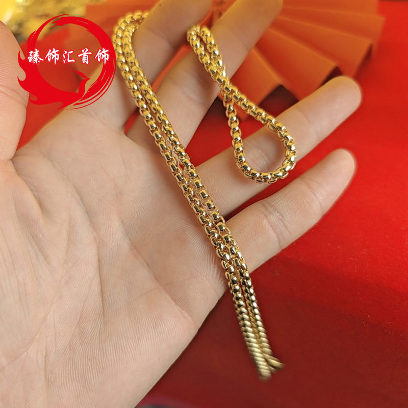 Tiktok Live Women's Boss Collarbone Necklace Lobster Clasp Women's Extended Corn Necklace Wholesale Cross-Border Jewelry