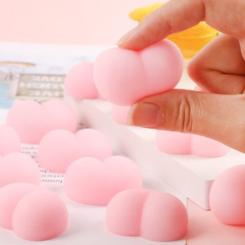 Super Cute Butt Pinch Music Decompression Xiaoxin Butt Car Mobile Phone Case Pen Anti-Collision Accessories Soft Rubber Toys Wholesale