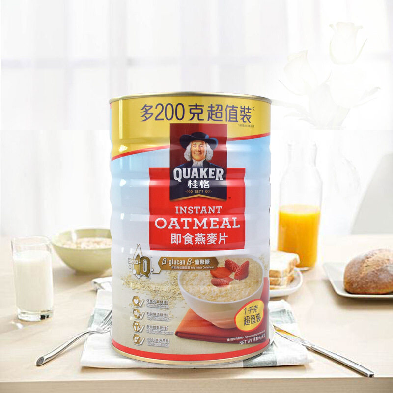 Hong Kong imported Hong Kong version of non-boiled cereal 1000g ready-to-eat/fast-cooked oatmeal breakfast nutrition meal replacement drink