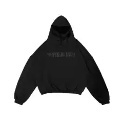 KANYE Kanye Joint Russian Letter Sweater Casual Short Loose Autumn Men's and Women's Couple's Thin Fleece Hoodie