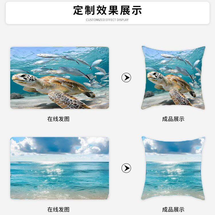 Customized Pillow with Printable Logo Corporate Gift Double-Sided Sofa Cover Pillow Quilt Digital Printing Bedside Cushion Waist Pillow Case