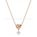 Love knot rose gold necklace
