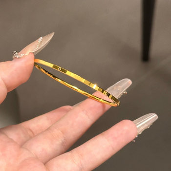 Silin New Style One-word Bracelet Simple Bracelet Stacked Wear Simple High-end Double-circle Bracelet Women's High-end