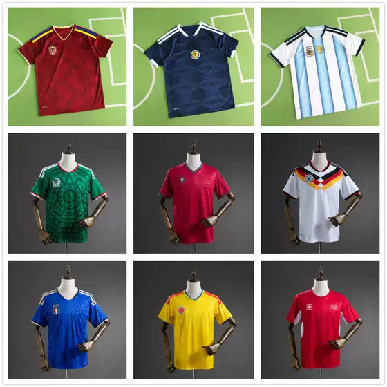 2627 National Team World Cup Brazil Italy France Germany Spain England Short-Sleeved Thai Version Jersey