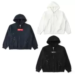 Supreme Hoodie Paint Splatter Zip Up
