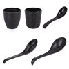 Commercial Malatang spoon melamine imitation porcelain drop-proof soup spoon with hook rice spoon black cherry blossom spoon breakfast cup