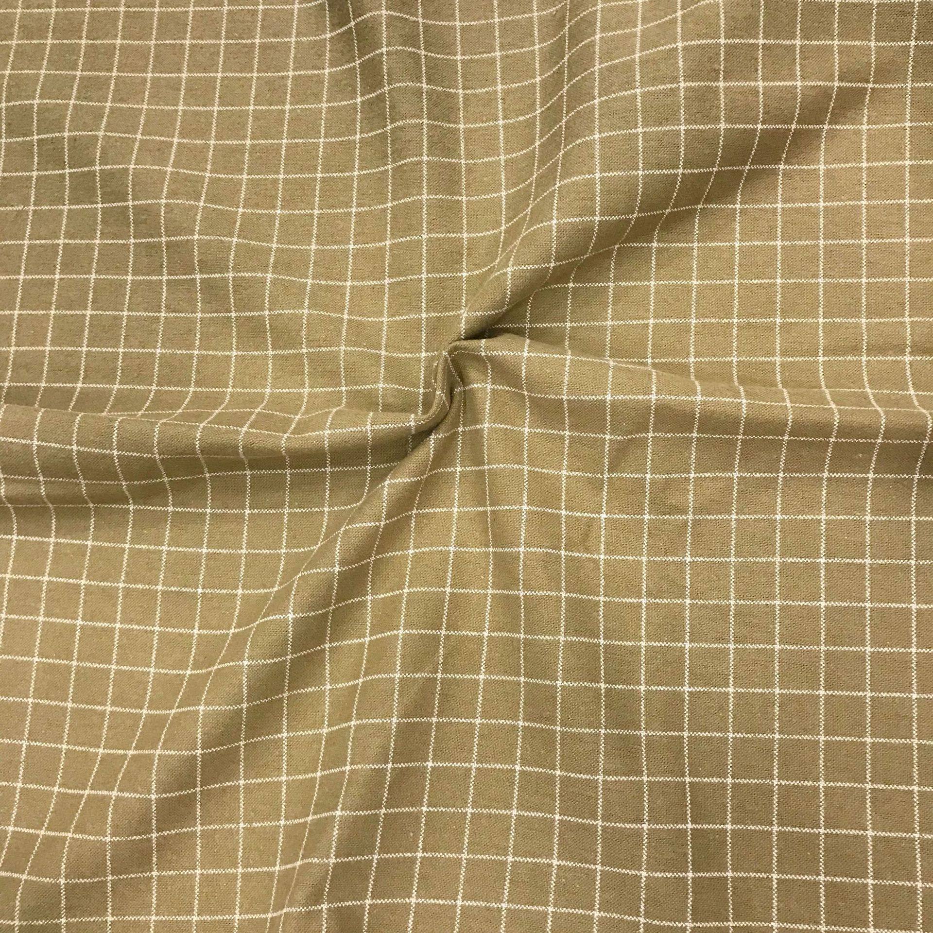 Cotton brushed chessboard lattice 1.5cm plaid printed fabric 20s pure cotton woven brushed dress children's clothing fabric