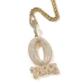 Gold pendant + 3mm24inch twist chain