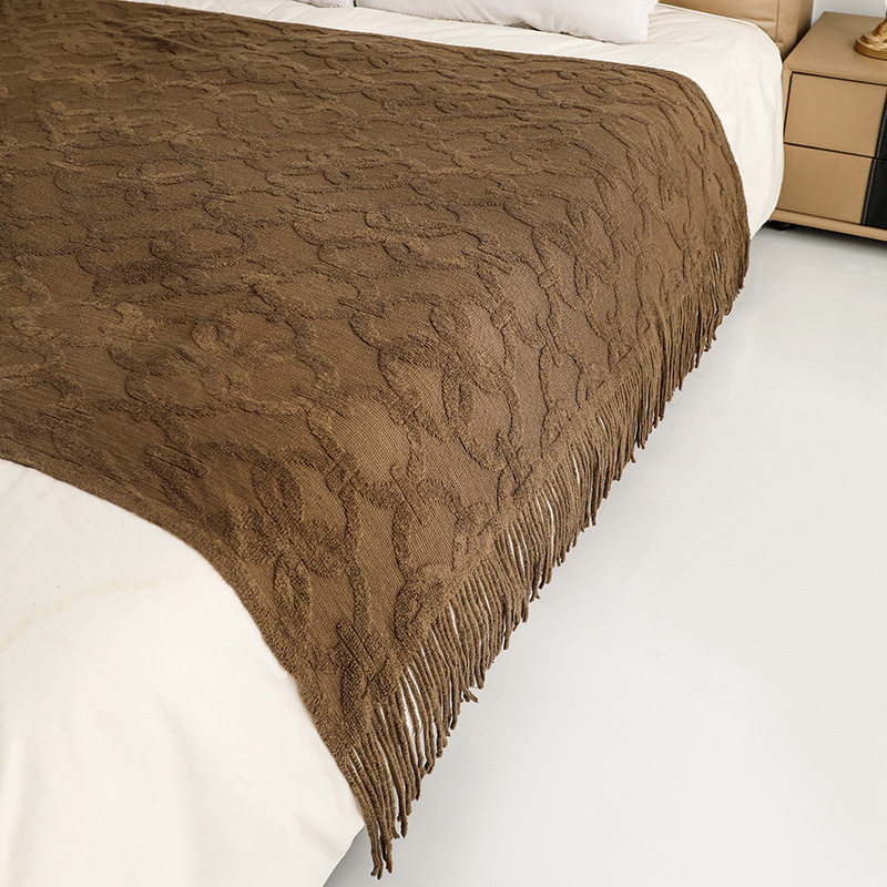 Sofa blanket blanket blanket knitted blanket office nap blanket jacquard Terry blanket American blanket thread blanket