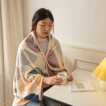 Cross-border Foreign Trade Thickened Flannel Air-conditioning Blanket Milk Velvet Multifunctional Shawl Blanket Nap Blanket Cover Blanket for Hair