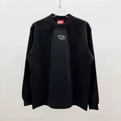 Youth Diesel Pure Cotton Long-Sleeve T-Shirt Base Layer Men's Winter Solid Color Base Layer Long-Sleeve T-Shirt Top