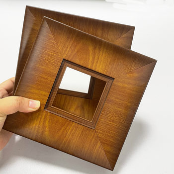 Solid Wood Picture Frame American Style Oil Painting Frameless Photo Frame Decorative Wood Color Healing Living Room Wall Hanging Wholesale Hollow Dried Flower Photo Frame