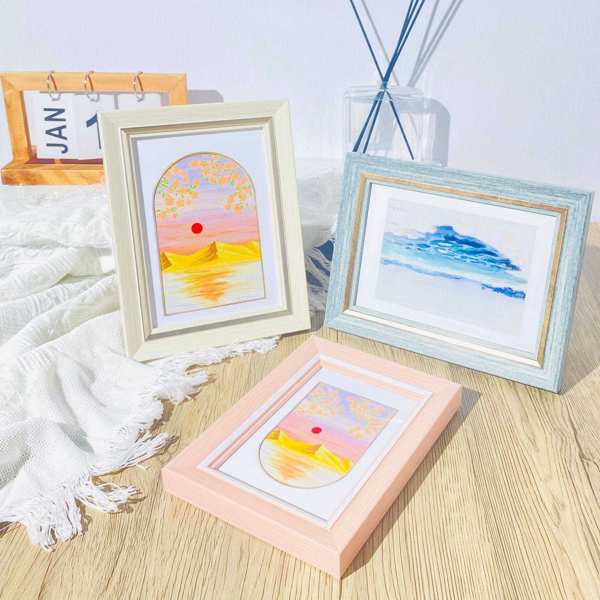 Fresh and simple photo frame wall hanging wholesale 5 inch 6 inch 7 inch 8 inch 10 inch A4 photo studio wedding photo wall frame