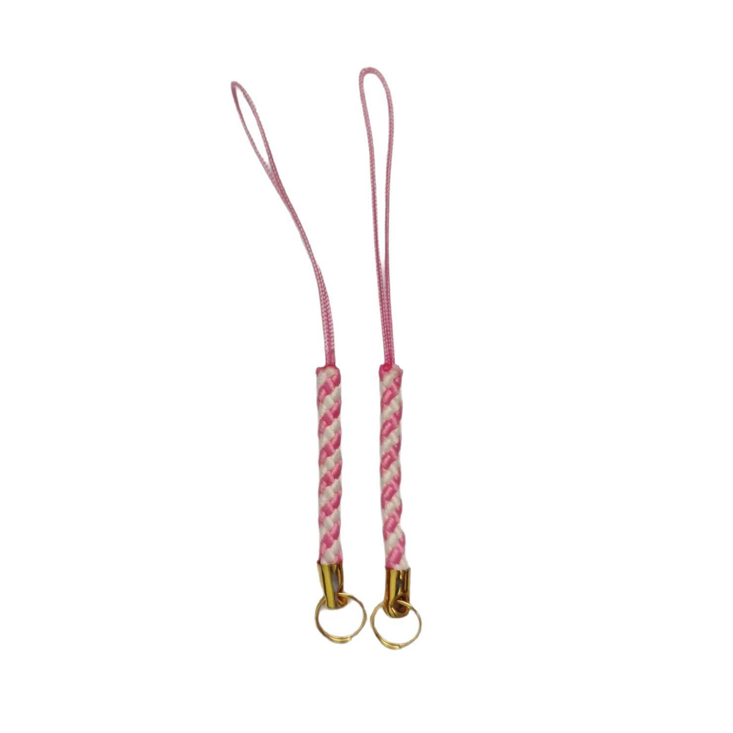 Color mobile phone lanyard lobster clasp golden rope corn braided rope short U disk doll creative gift accessories