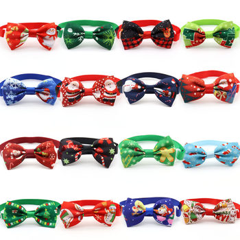 Cross-border New Pet Christmas Tie Bow Tie Christmas Series Dog Tie Collar Accessories Factory Spot