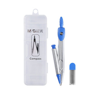 Morning Light S90805 Compass Set with Lead Core Automatic Pencil Student Drawing Compass Metal Compass for Drawing Circles