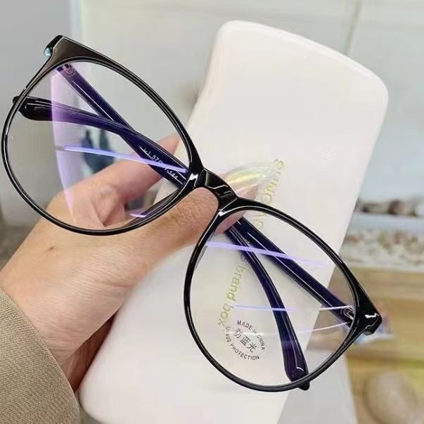 New Korean Style Retro Men's and Women's Square Myopia Glasses Frame Internet Celebrity Street Photography Plain Street Photography Flat Glasses Frame