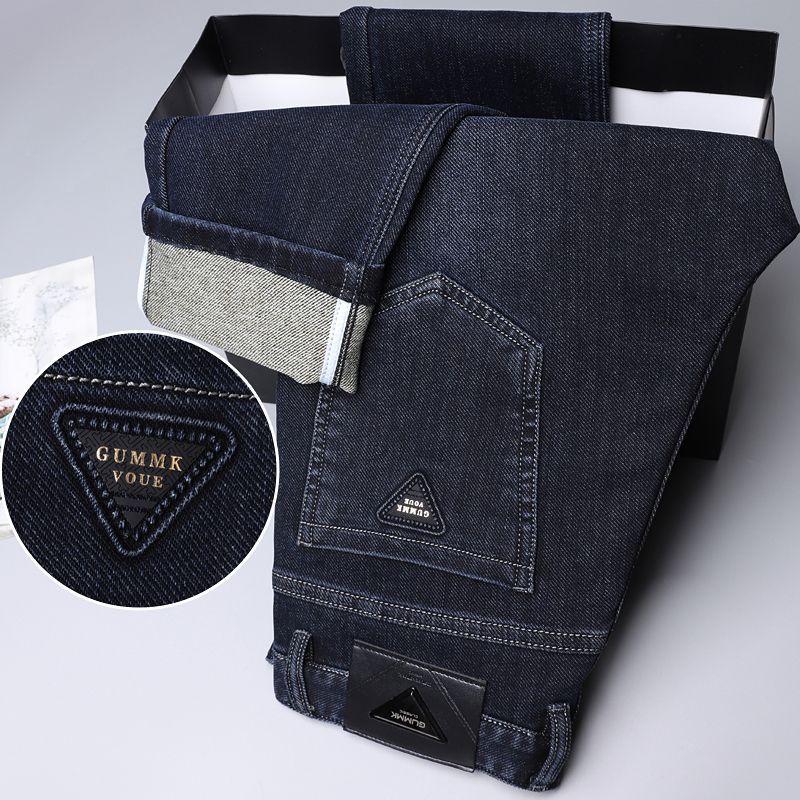 Quần Nam Chất Liệu Jean Bò Hàng Mùa Xuân Thu Đông Trung Niên