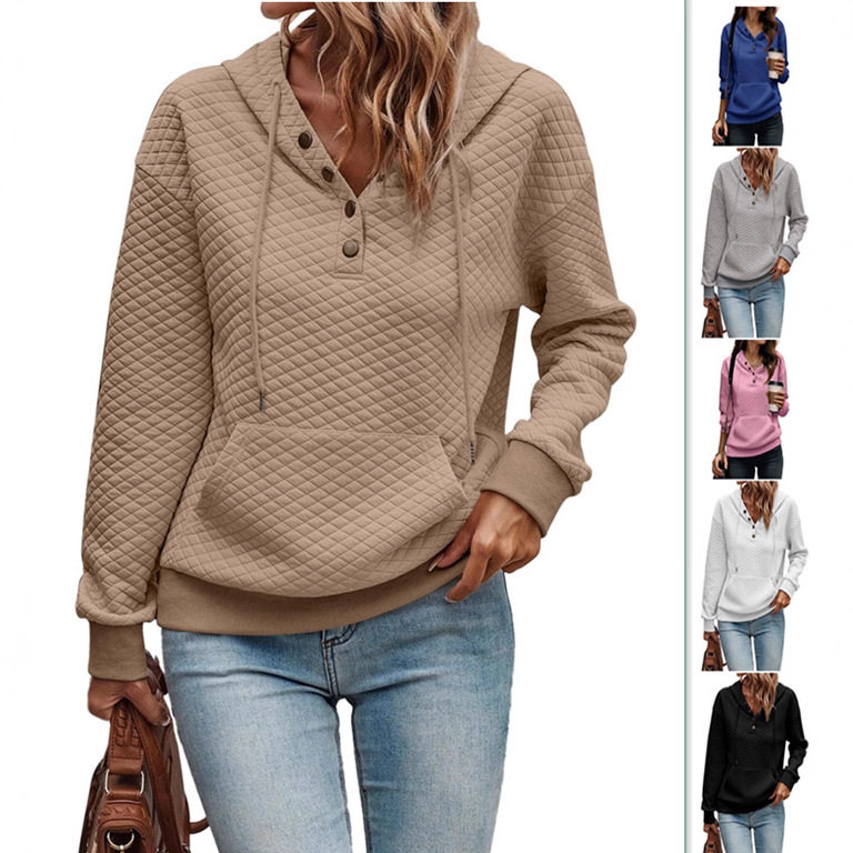 Autumn Long Sleeve Cardigan Solid Color Button Detail Lightweight Casual Wear Versatile Layering Wholesale