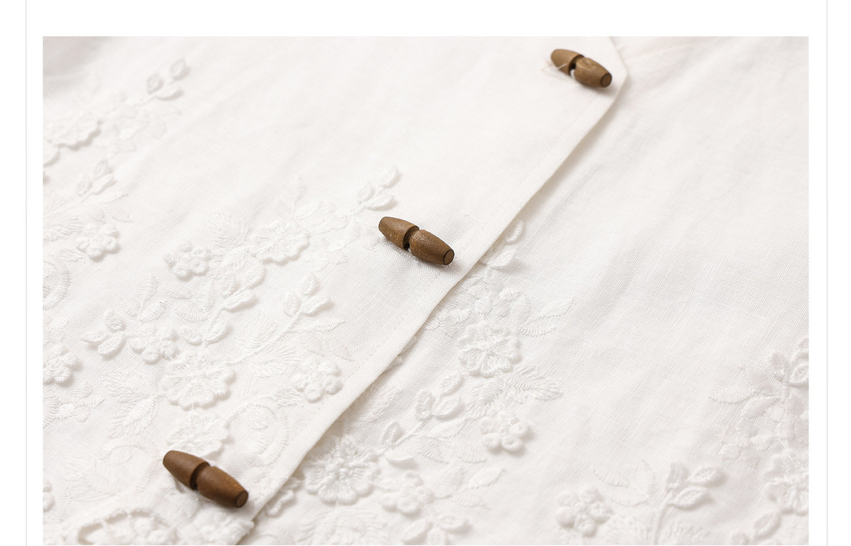 Bộ áo và chân váy nữ dài thêu ren phối hoa văn cây cỏ — Áo màu caramel, Áo màu trắng be, Chân váy màu caramel, Chân váy màu trắng be