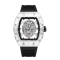 White skull transparent shell black belt