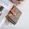New Foreign Trade Zipper Small Card Holder Fashion Color-Blocking Button Exquisite Storage Multi-Card Slot Versatile Women's Coin Purse Trendy
